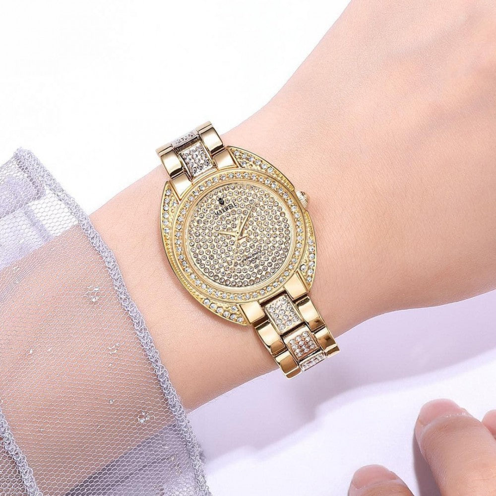Đồng Hồ Nữ Michael Kors Ritz Stainless Steel Watch With Crystal Topring   Mua Sắm Hàng Hiệu